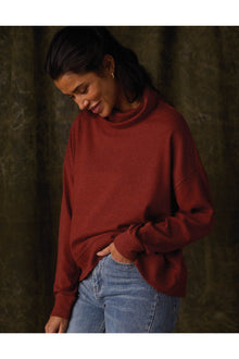 Women | Puremeso Funnel Neck Pullover | Terracotta