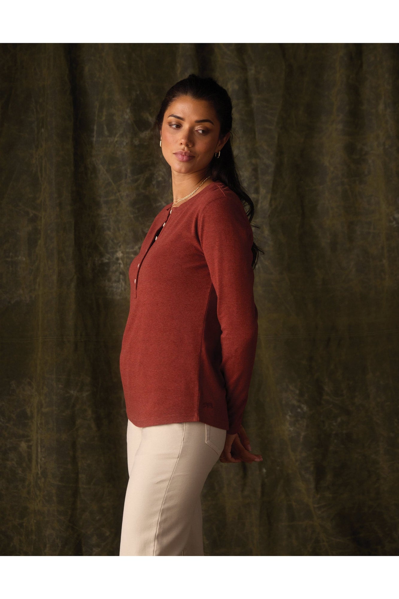 Women | Puremeso Henley | Terracotta