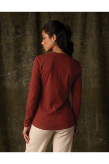 Women | Puremeso Henley | Terracotta