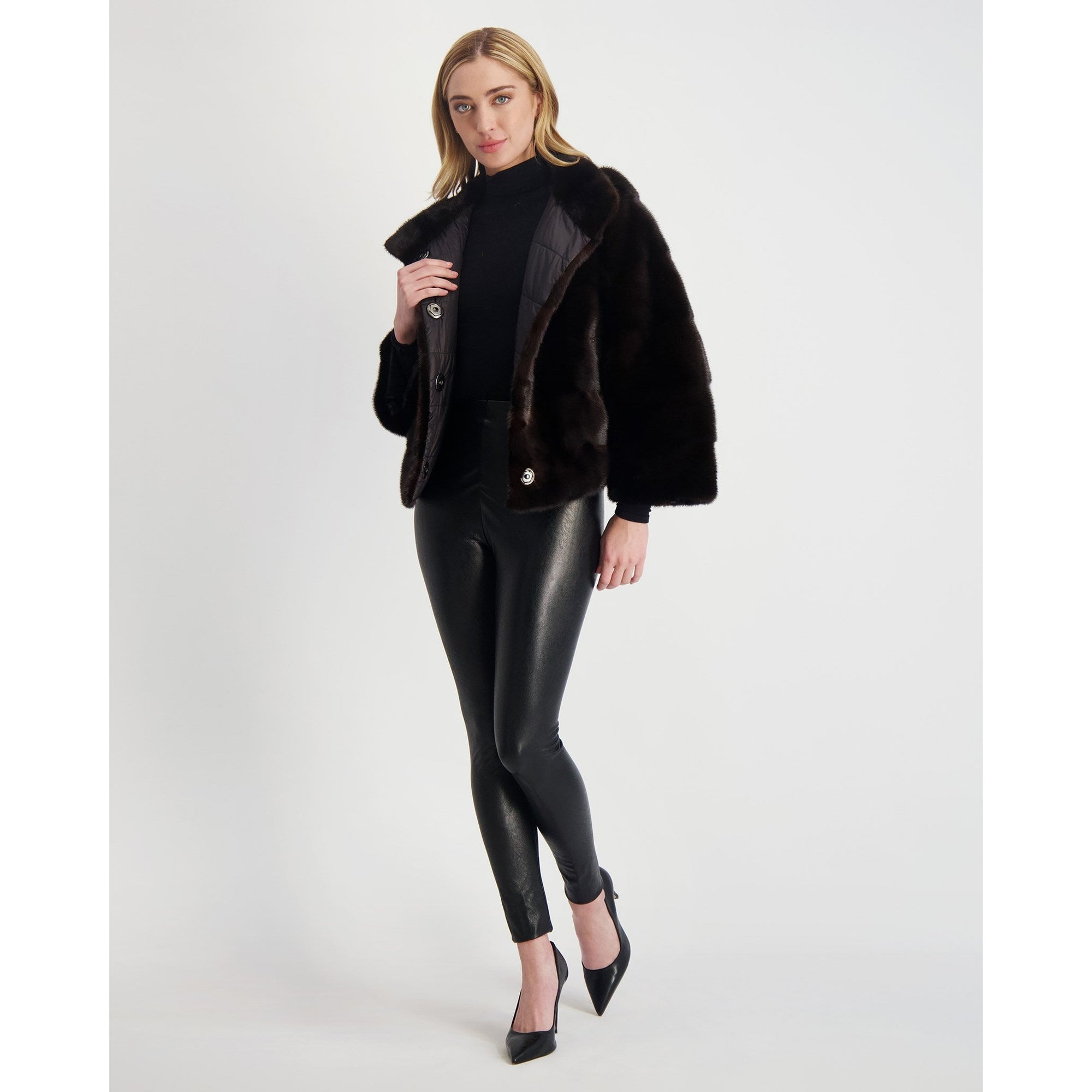 Women | Reversible Mink Jacket | Mahogany