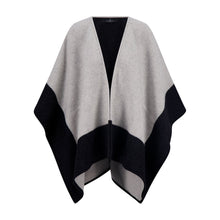 Women | Reversible Select Wool Cape | Black/White