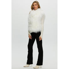 Women | Select Mongolian Lamb Vest | White