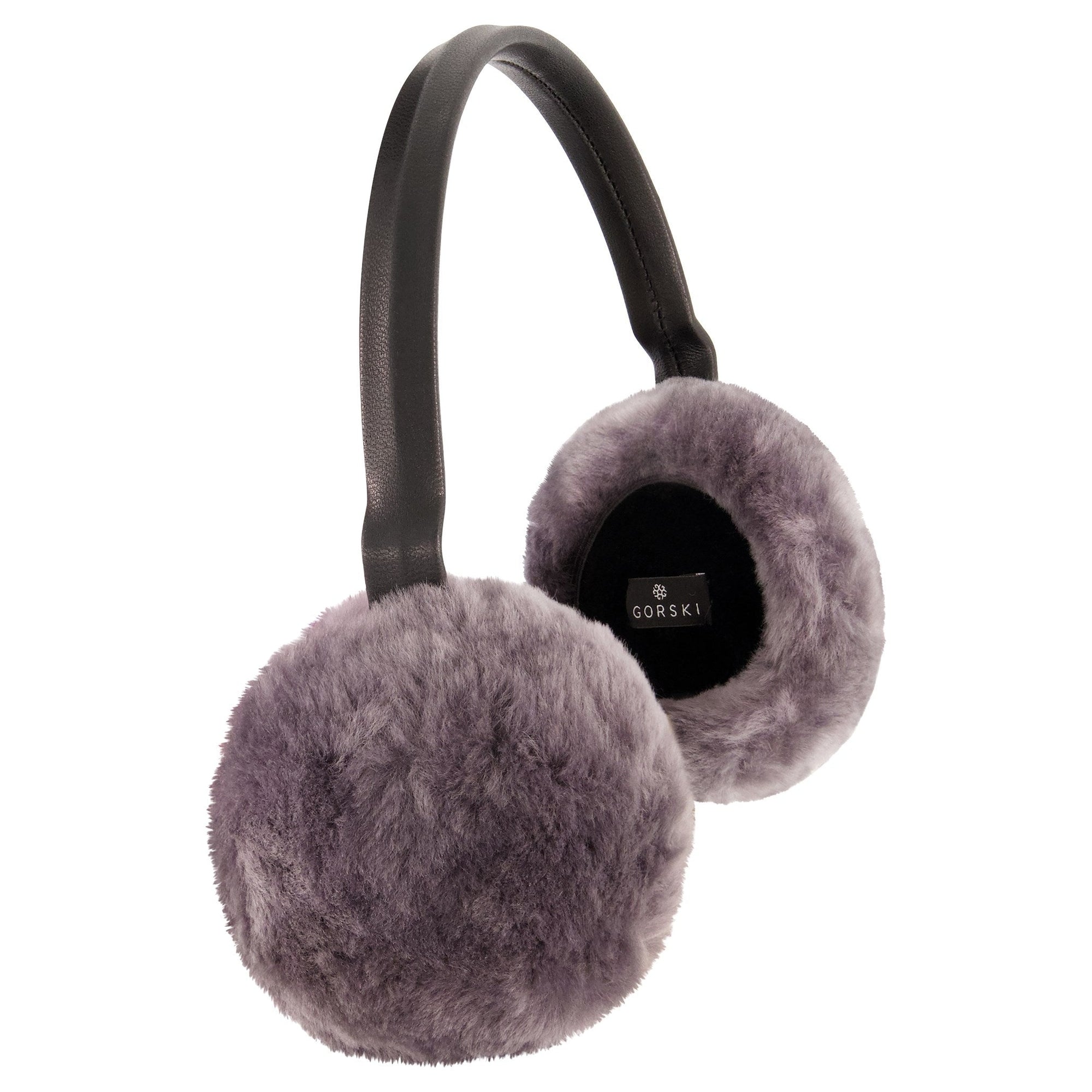 Women | Select Shearling Lamb Earmuffs | Charcoal