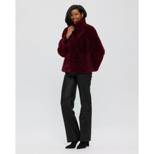 Women | Sheared Cashmere Goat Jacket | Burgundy