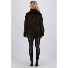 Women | Sheared Mink Jacket | Olive Green