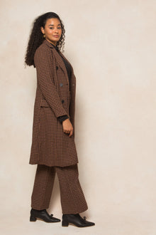 Women | Tabitha Coat | Brown x Multi