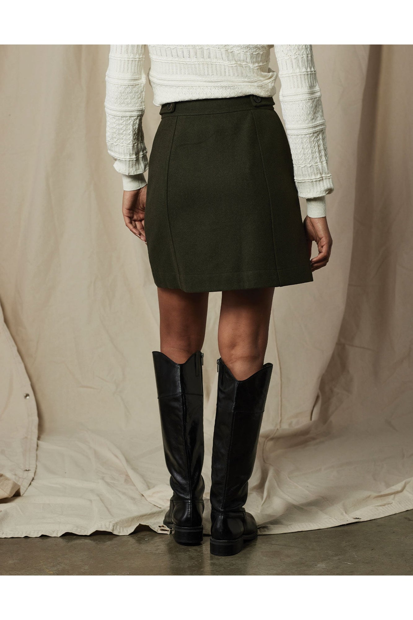 Women | Utility Mini Skirt | Green