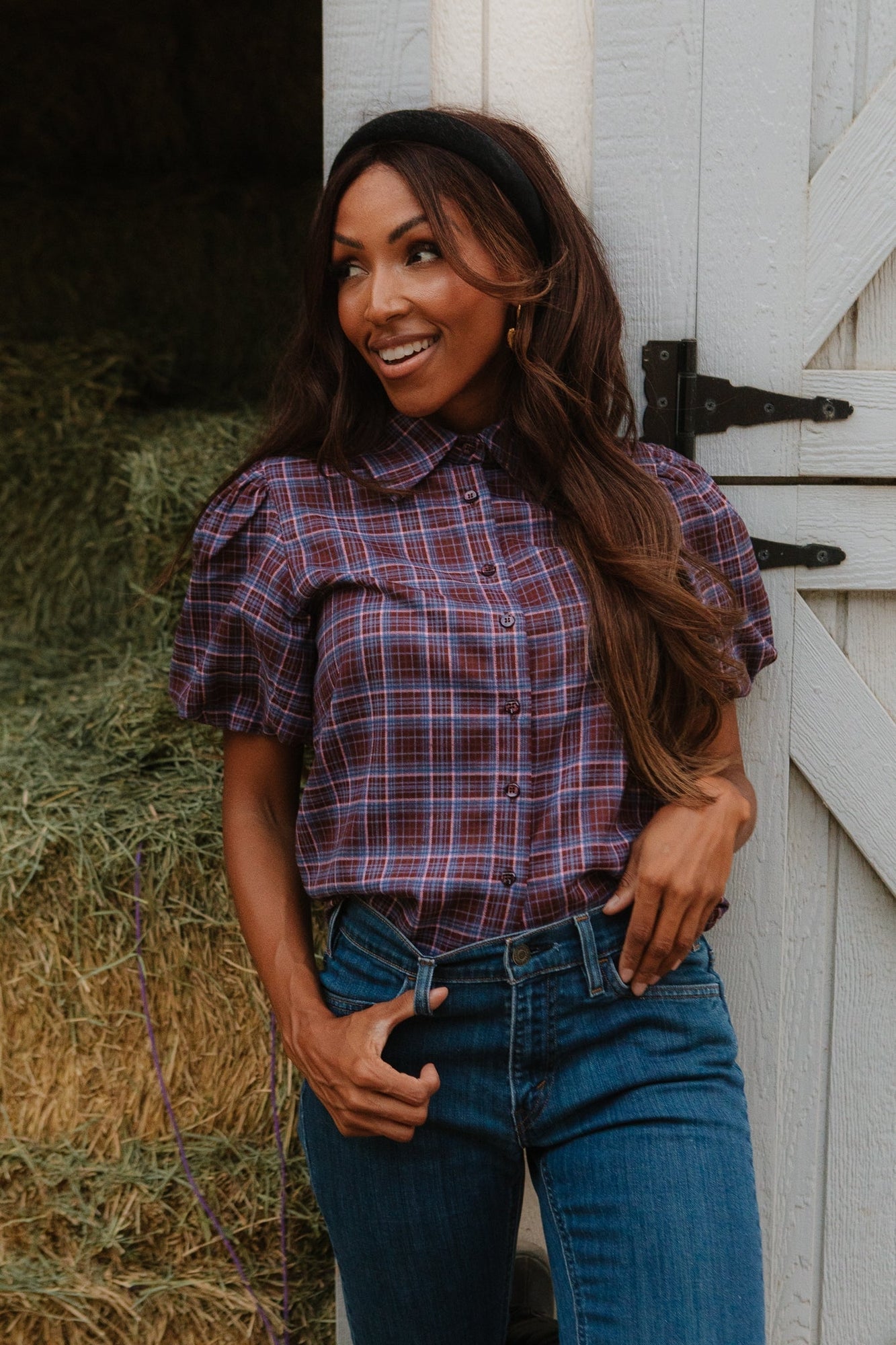 Women | Virginia Blouse | Plaid x Multi