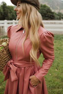 Women | Virgo Vegan Leather Dress | Pink