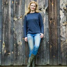 Women | Crew Neck Sweater for Women | Navy Melange