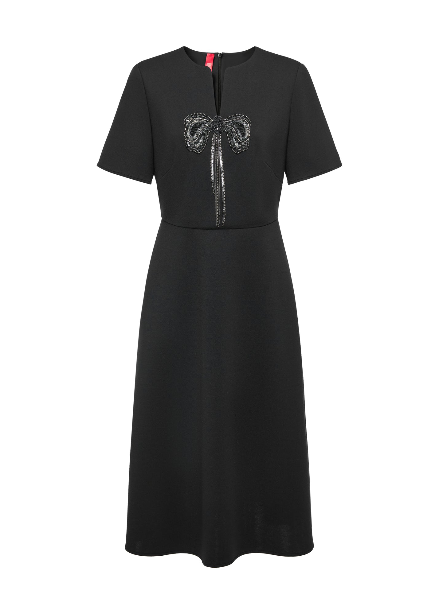 Wool Slim-Fit Dress | Black