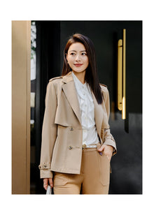Woolen Trench Coat | Khaki