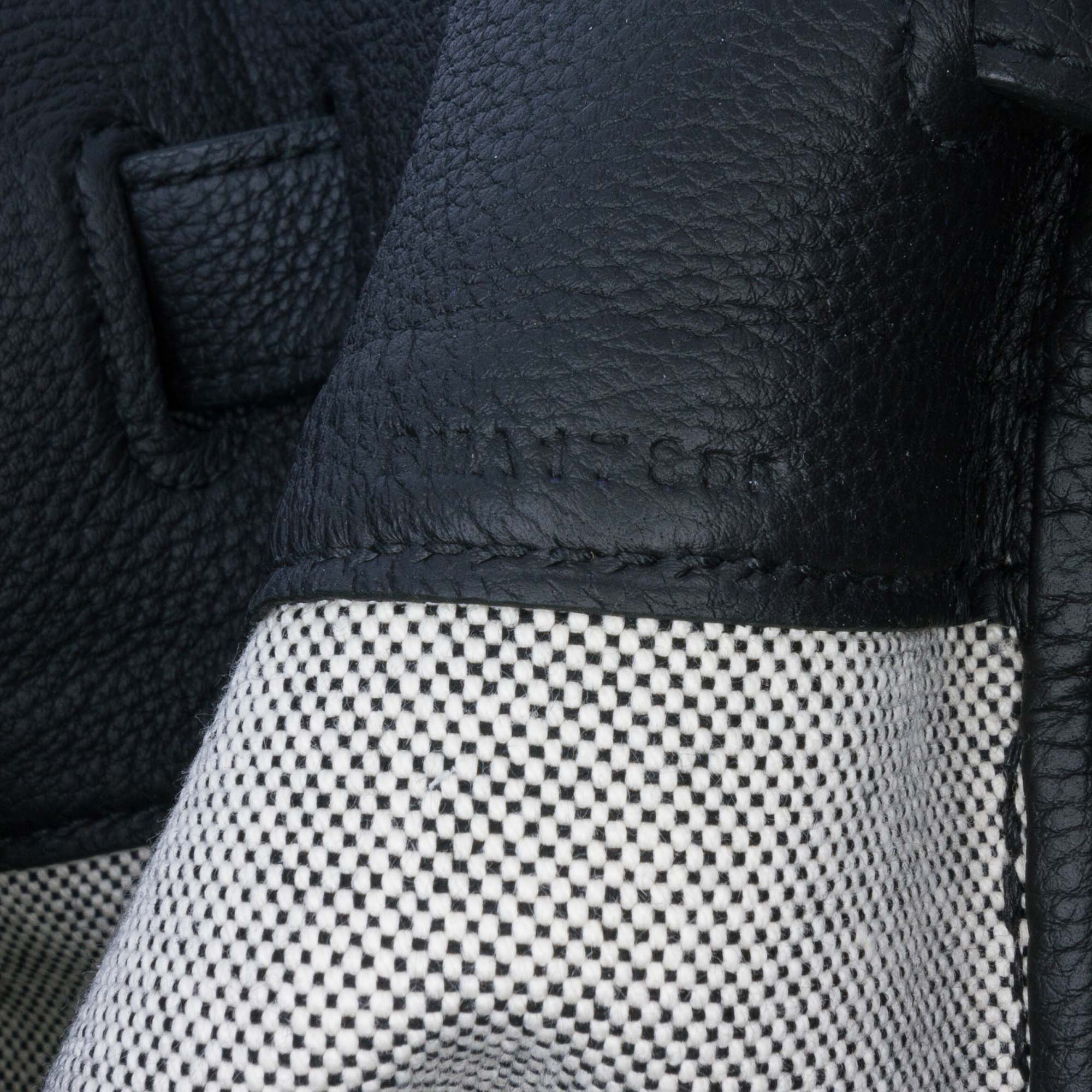 Hermes | Pre-Owned Toile Criss and Evercolor HAC Birkin 40 | Gray/Light GrayBlack