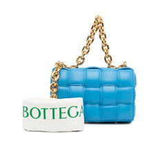 Bottega Veneta | Pre-Owned Nappa Intrecciato Padded Chain Cassette Satchel | Blue