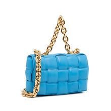 Bottega Veneta | Pre-Owned Nappa Intrecciato Padded Chain Cassette Satchel | Blue