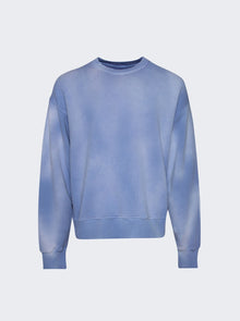Men | NAHMIAS | Plain Crewneck Sweatshirt Sunfade Ocean | Blue