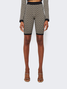 Women | Balmain | Monogram Cyclist Shorts | Black
