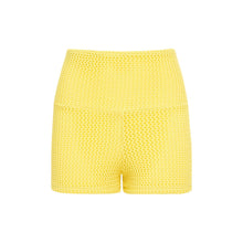 Micro Bike Short | Yellow Crochet