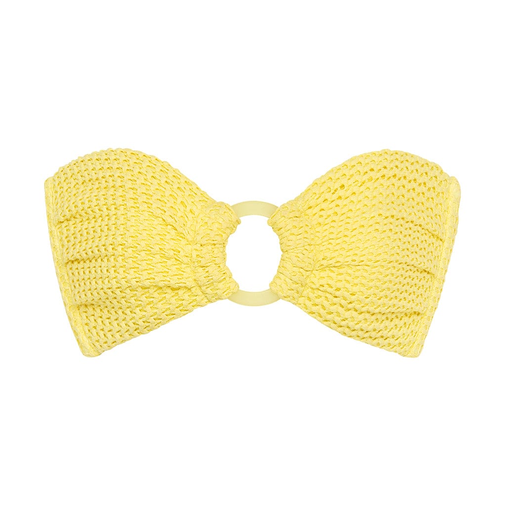 Tori Bandeau Bikini Top | Yellow Crochet