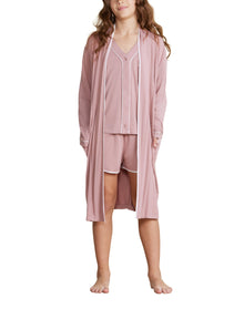 Youth | MC Soft Jersey Piped Robe | Teaberry-White