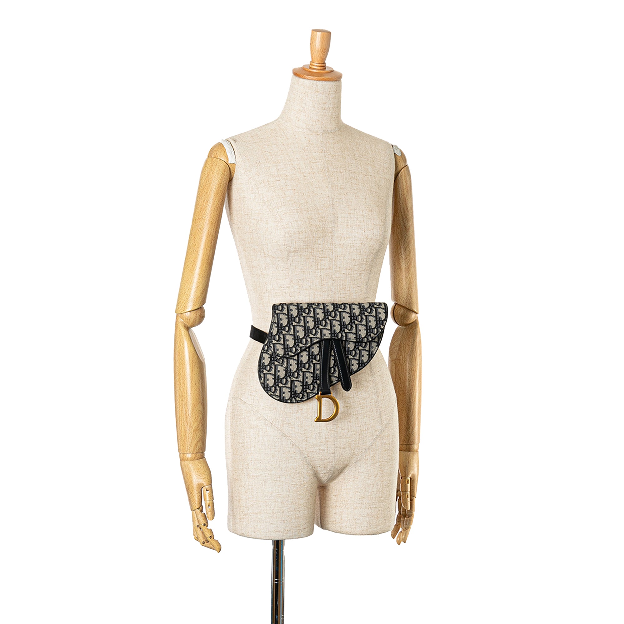 Dior | Pre-Owned Oblique Canvas Saddle Belt Bag - I | Blue