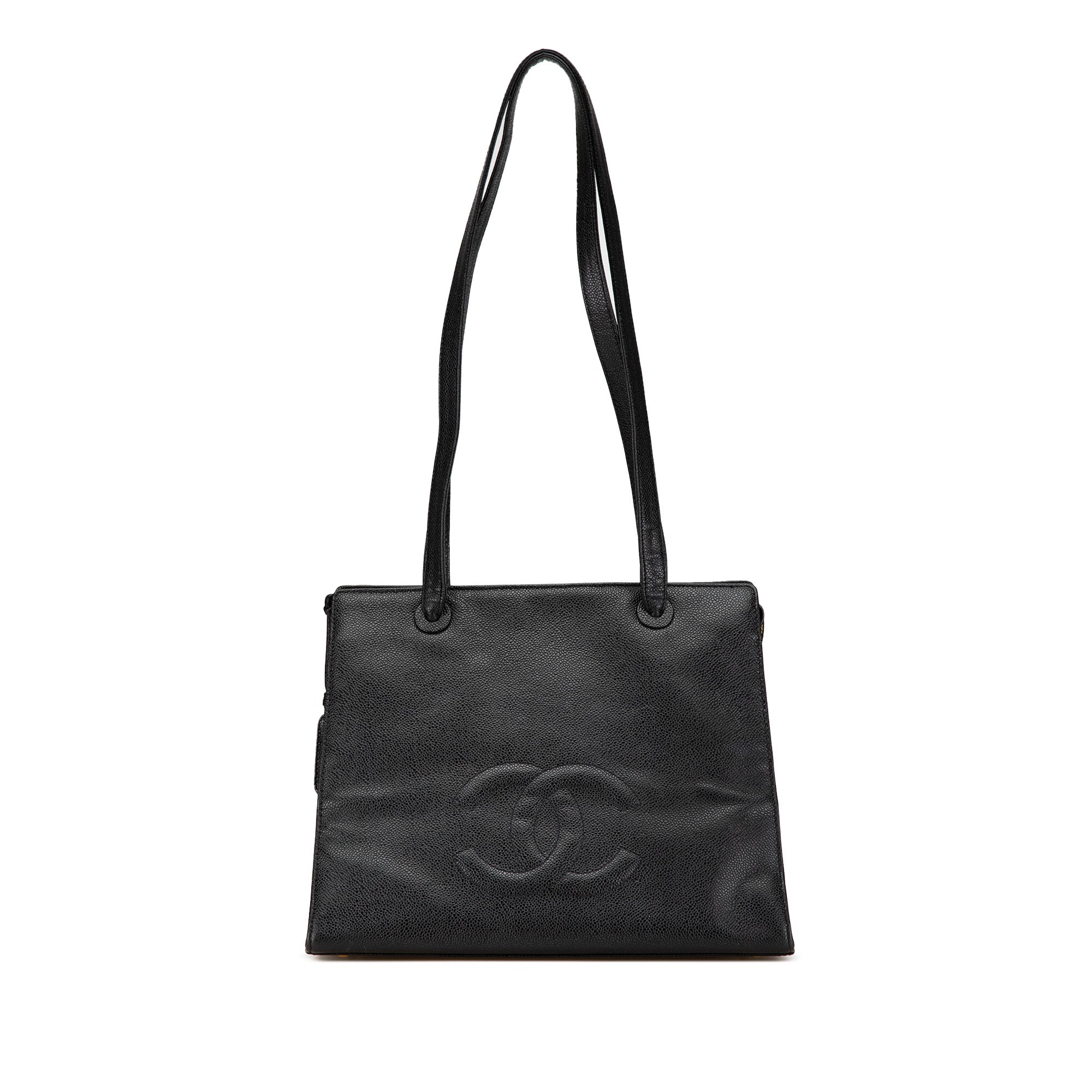 Chanel | Pre-Owned CC Caviar Leather Tote - I | Black