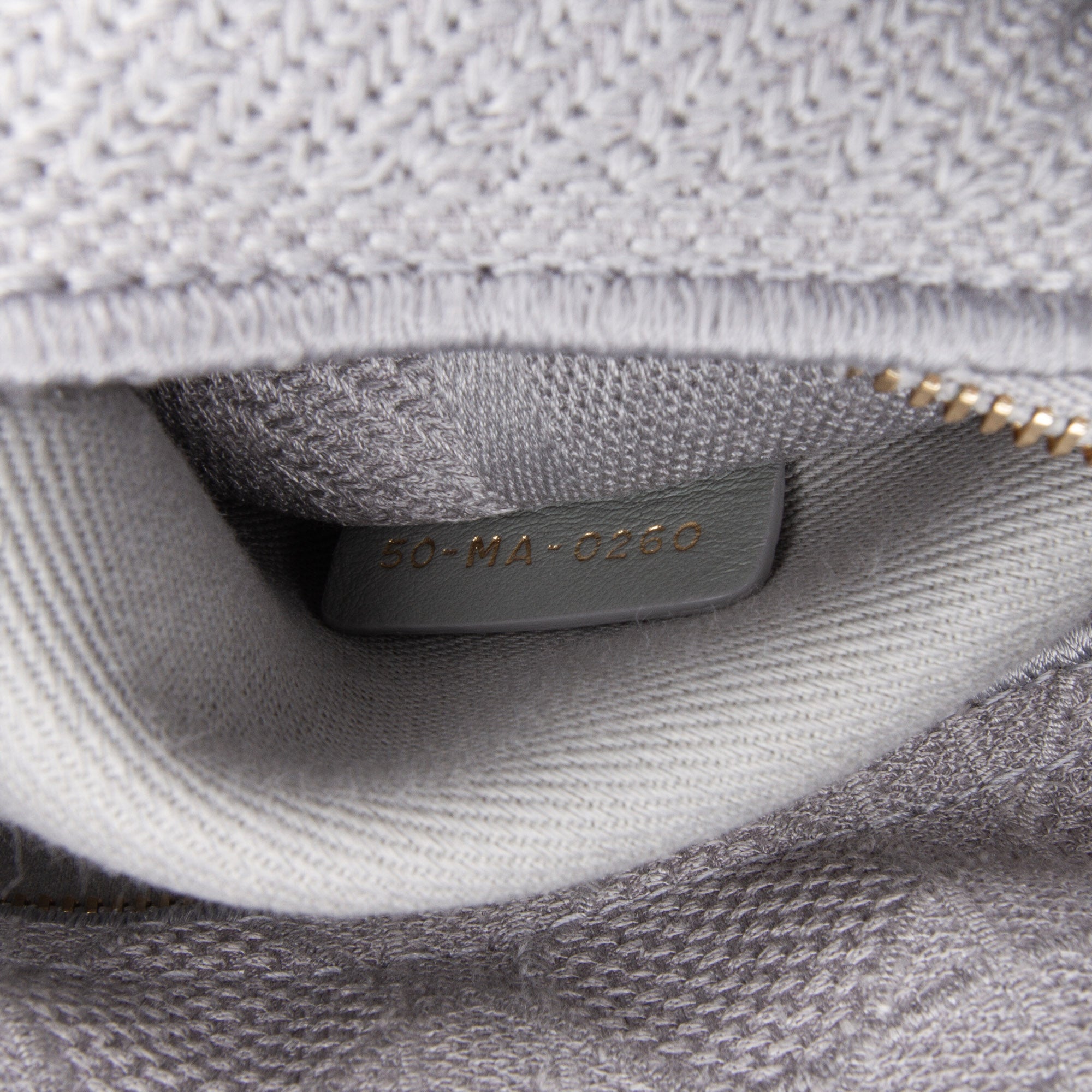 Dior | Pre-Owned Medium Canvas Cannage Lady D Lite - I | Gray/Light Gray