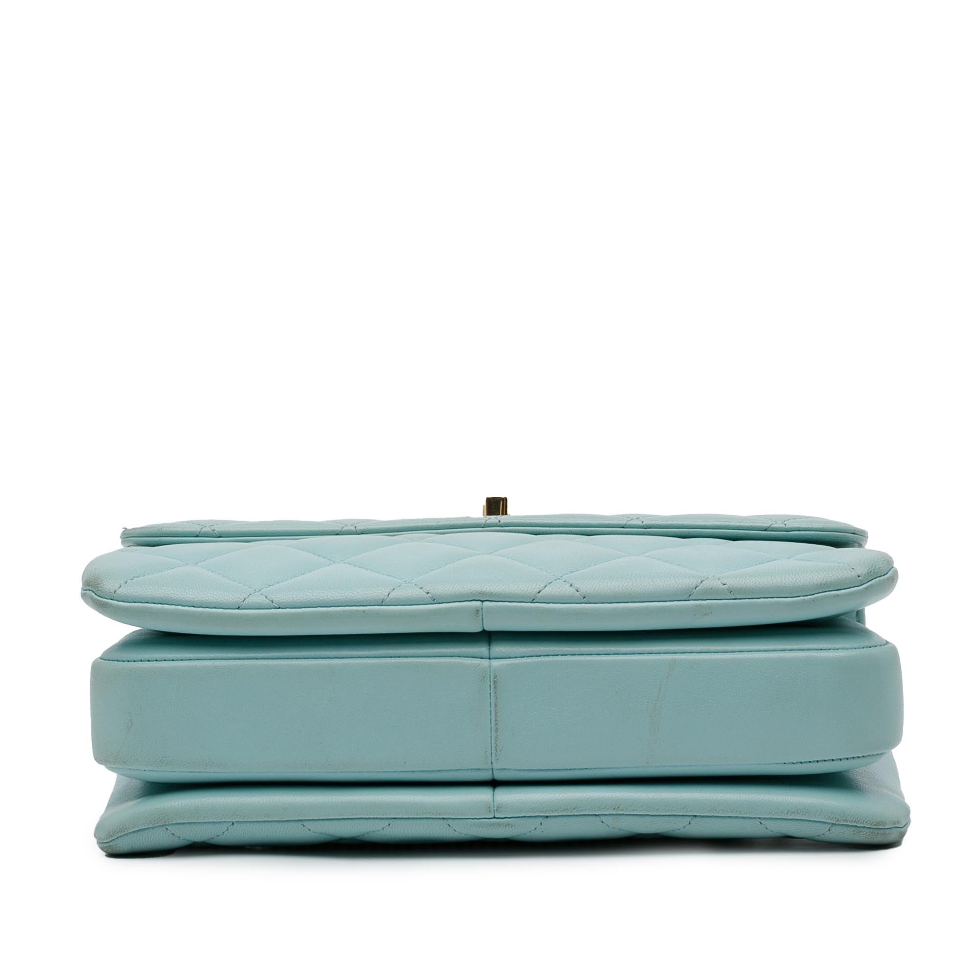 Chanel | Pre-Owned Small Quilted Lambskin Trendy CC Flap | Blue/Light Blue