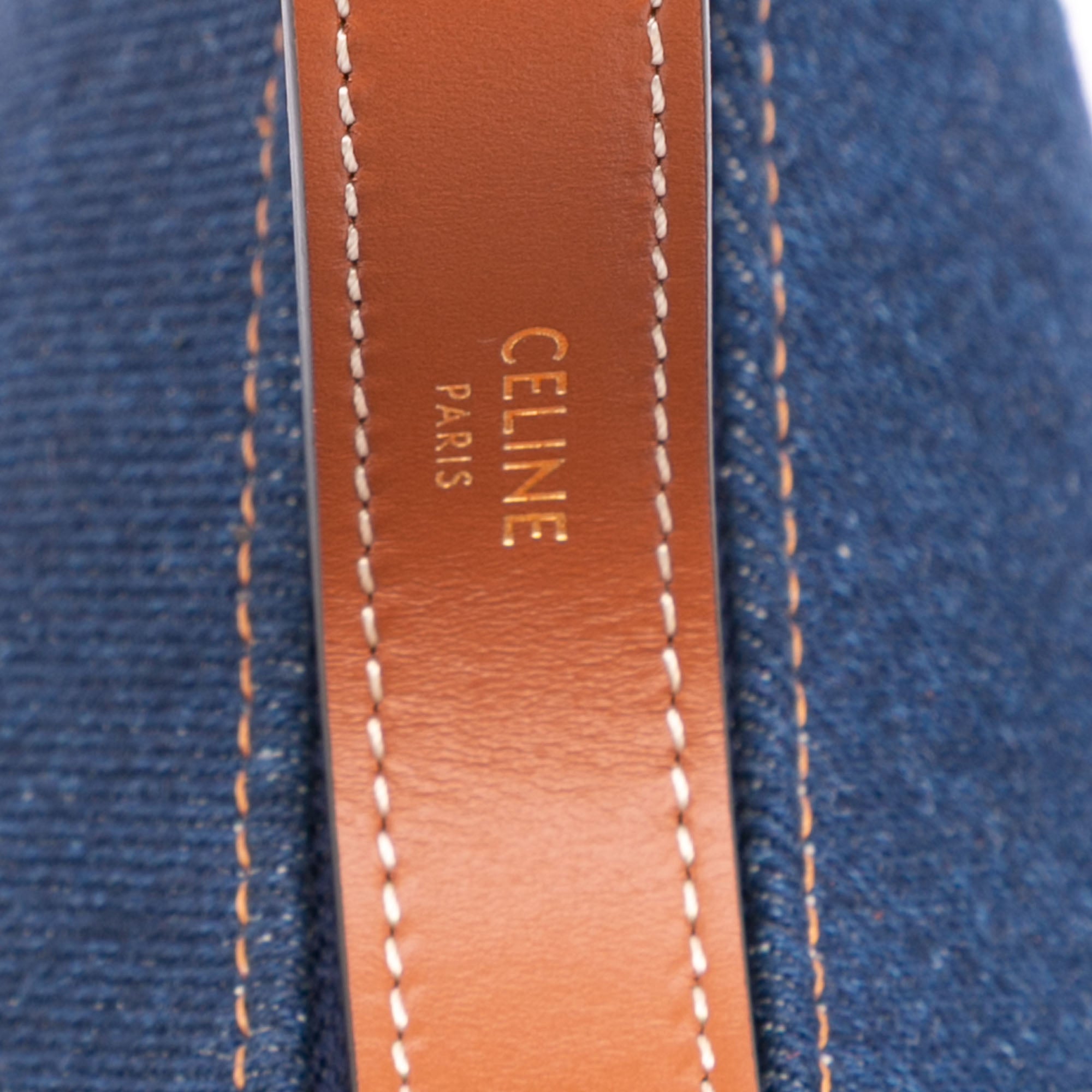 Celine | Pre-Owned Denim Ava Shoulder Bag | Blue