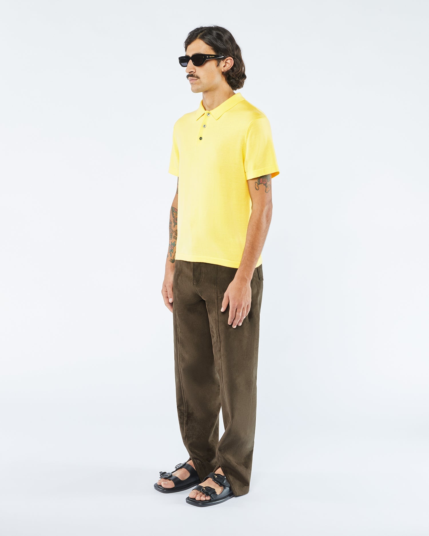 Zamir Merino Wool Polo Shirt | Lime Superfine Merino