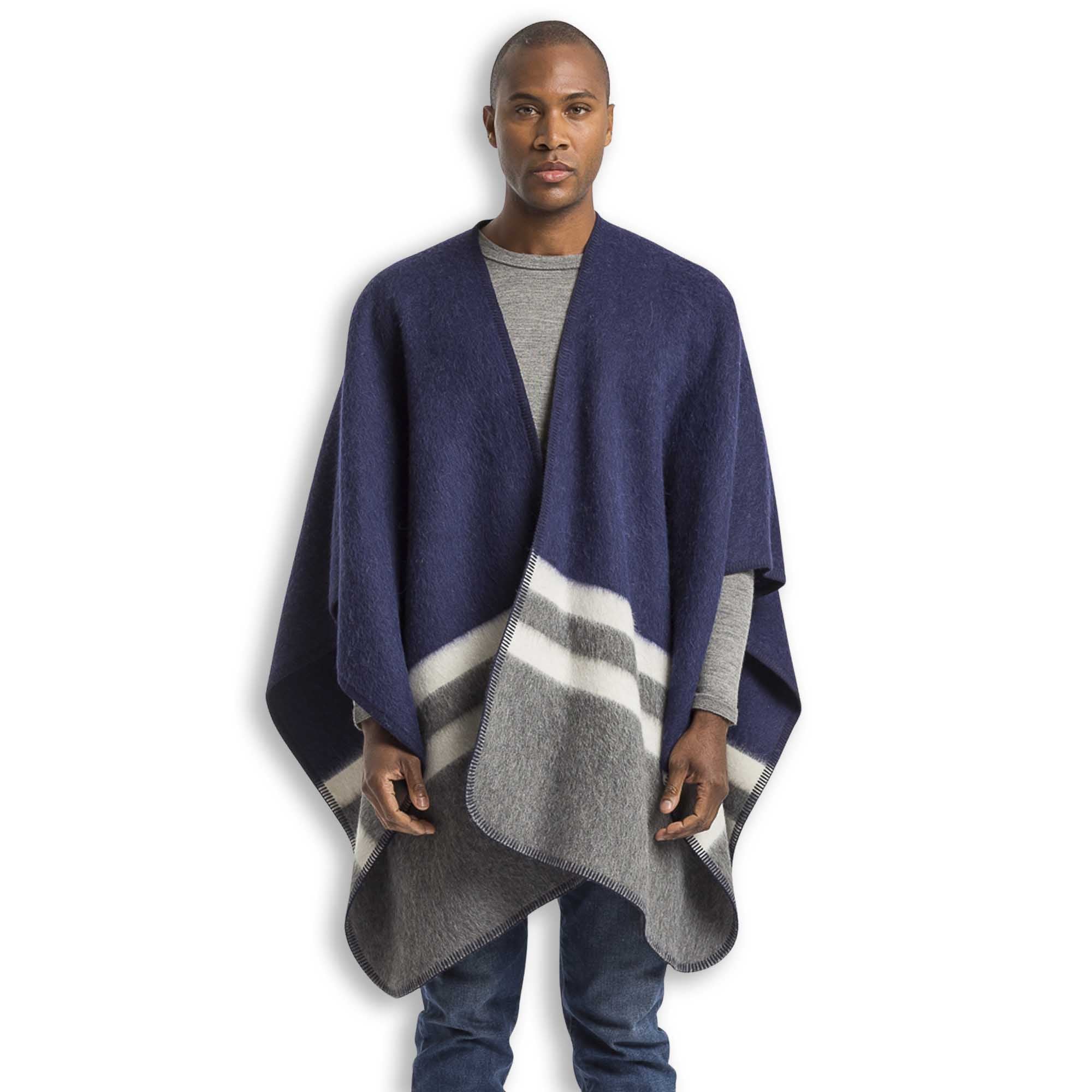 Aspen Cape | Navy/Dark Grey/Ivory