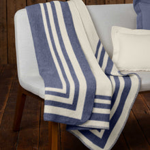 Montauk Throw | Denim Blue / Ivory