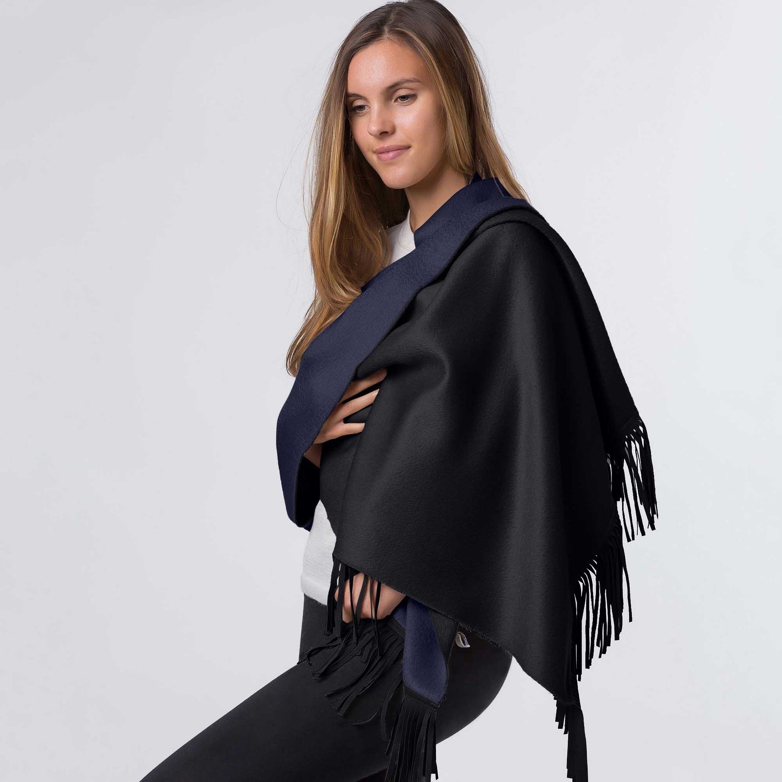Suri Wrap | Black/Navy