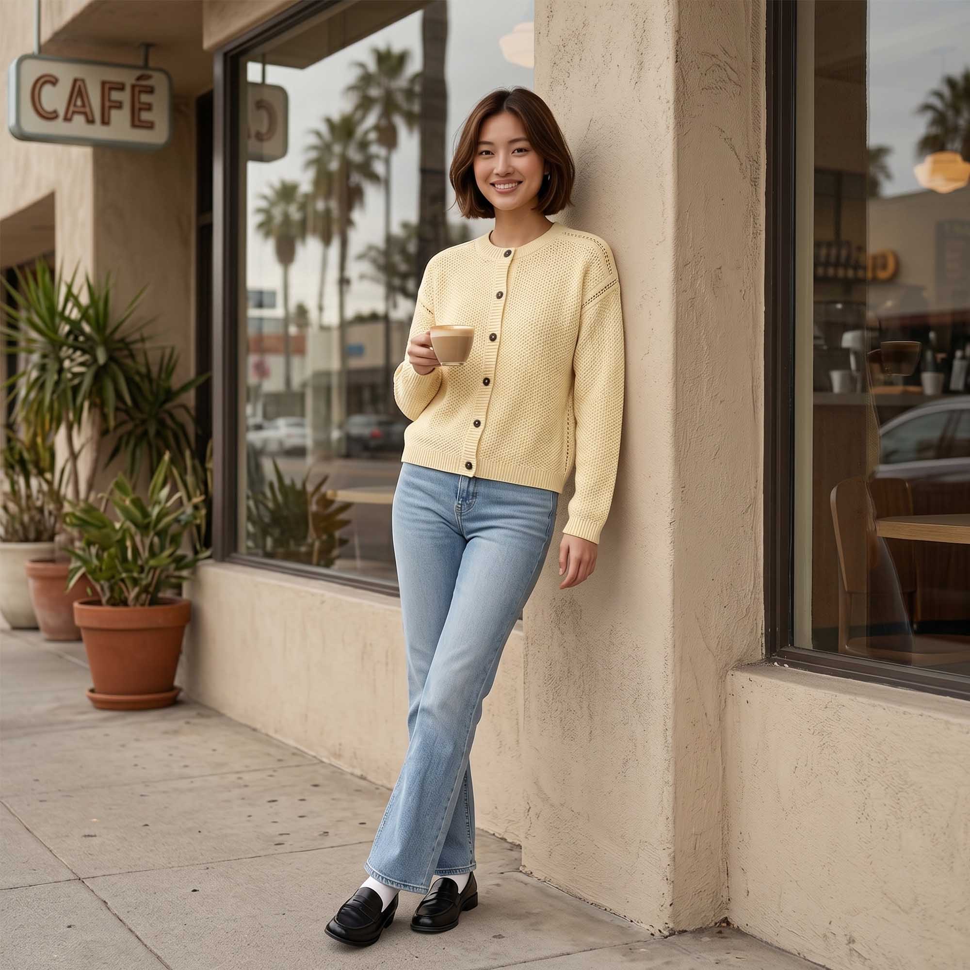 Women | Zumita Cardigan | Pastel Yellow