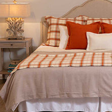 Aberdeen Throw | Ivory / Orange