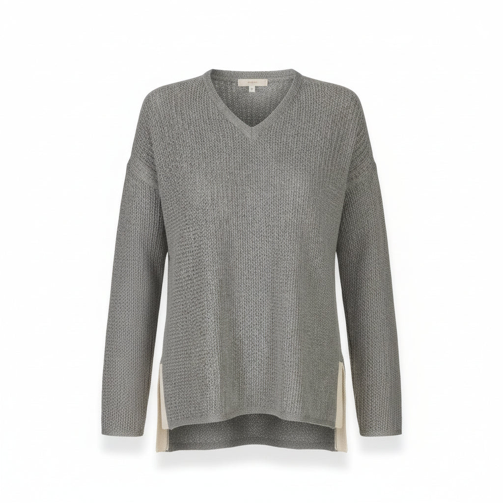 Women | Zoe Sweater | Light Grey / Ivory