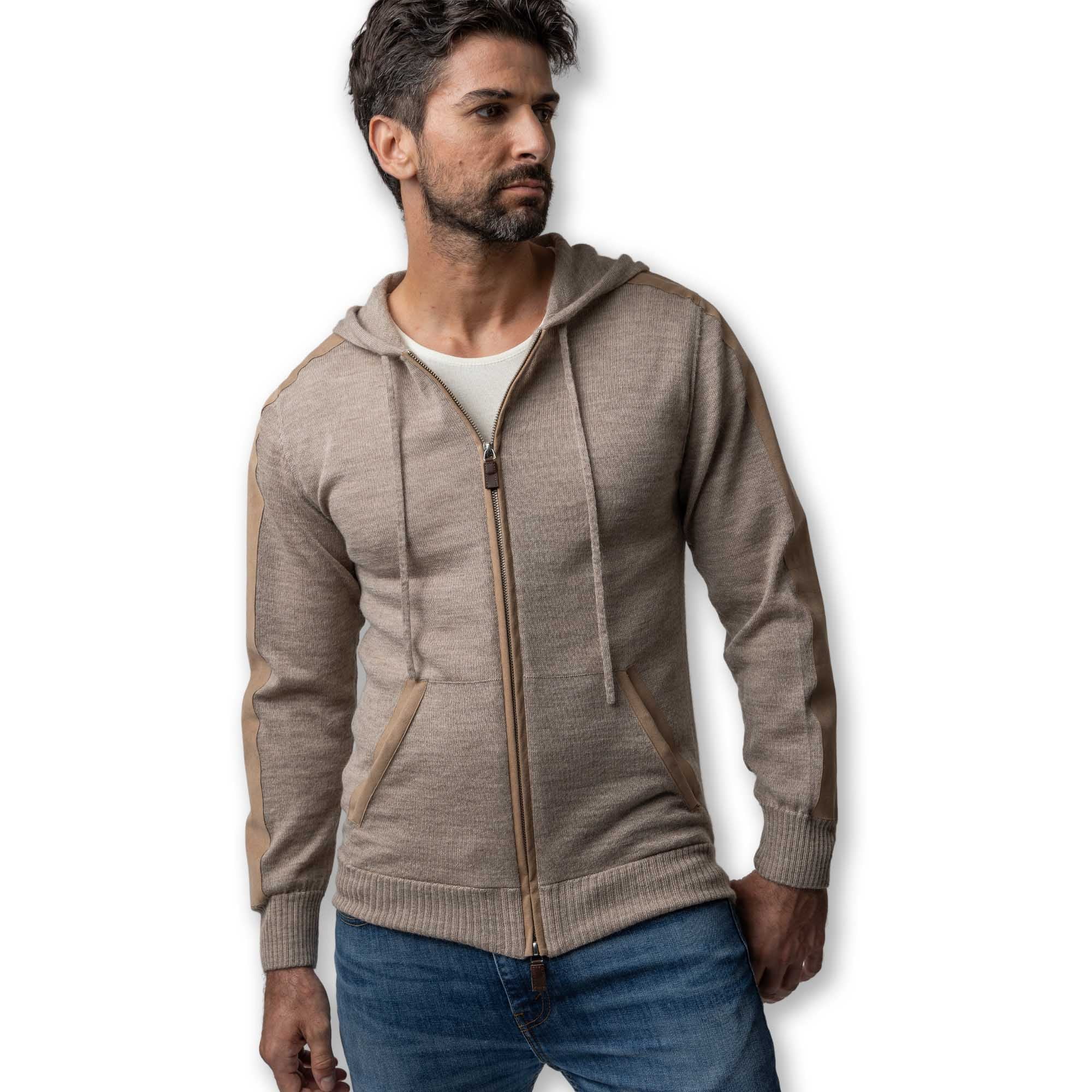 Damien Hoodie for Men | Light Taupe