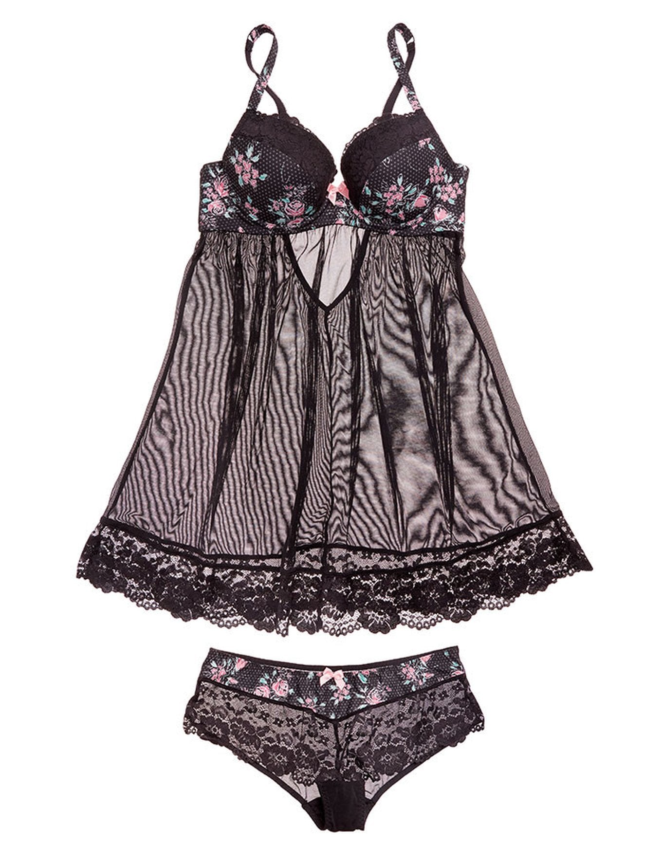 Adore Me Tassia in color Watercolor Roses C#3 and shape babydoll