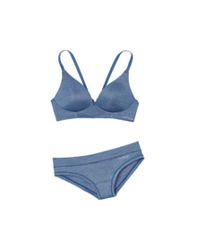 Adore Me Helynn in color Dark Blue and shape plunge