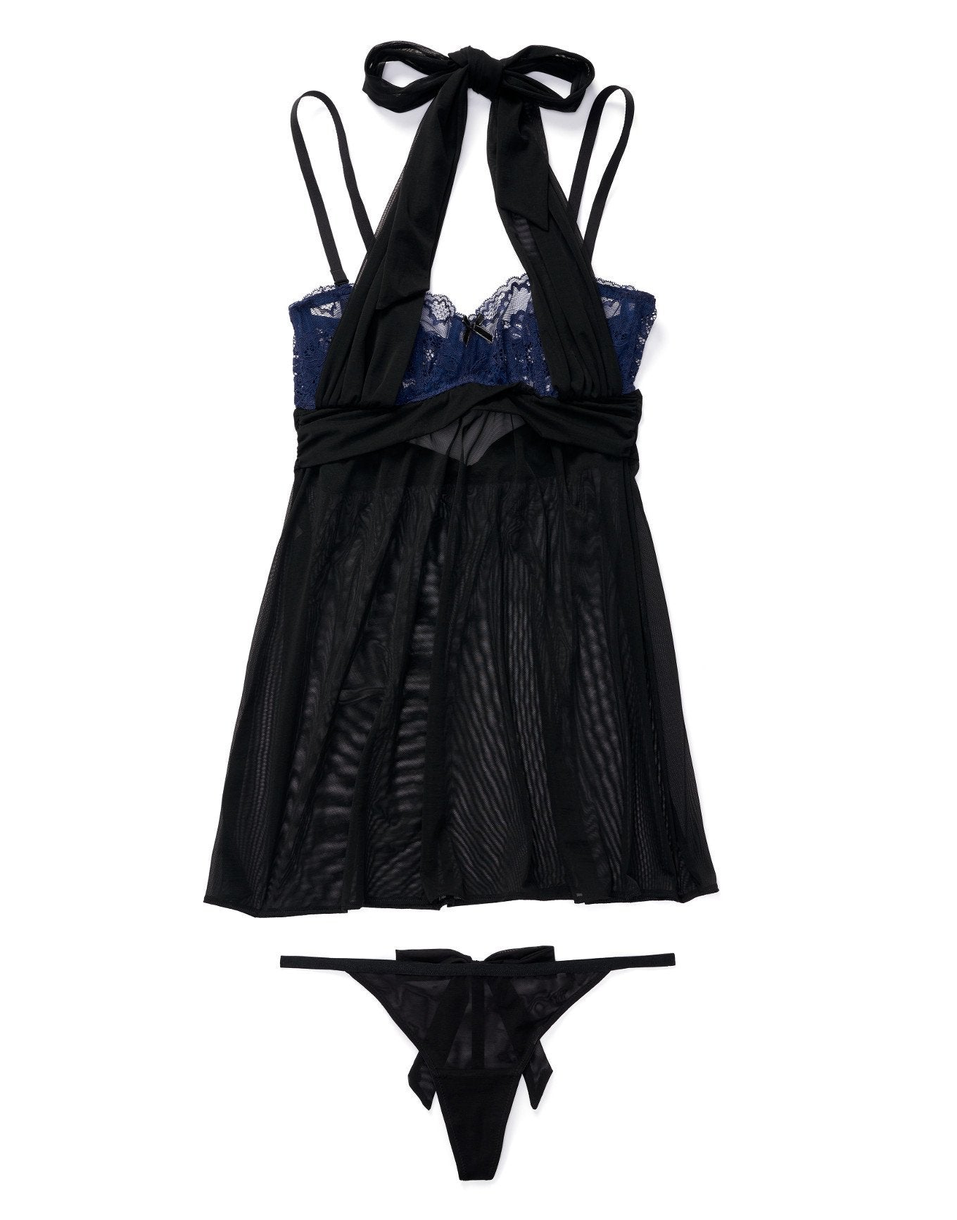 Adore Me Ove Underwired Babydoll in color Jet Black and shape babydoll