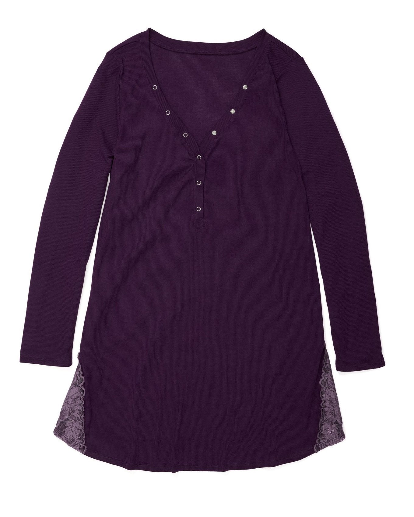 Adore Me Eniko Sleepshirt in color Blackberry Cordial and shape sleepshirt