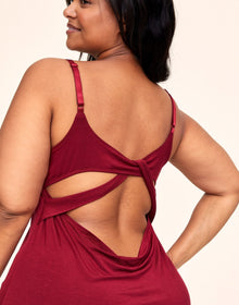 Adore Me Suzie Knit Slip in color Biking Red and shape slip