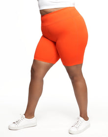 Adore Me Cali Biker Short Everyday Activewear Biker Short in color Orange.com and shape short