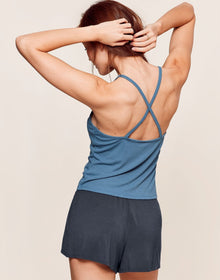 Adore Me Paige Cami & Short Set in color Coronet Blue and shape pj