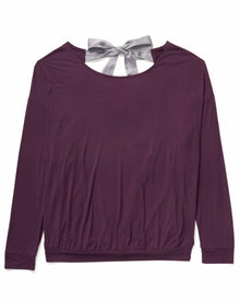 Adore Me Lyanna PJ Short Set in color Blackberry Wine and shape pj