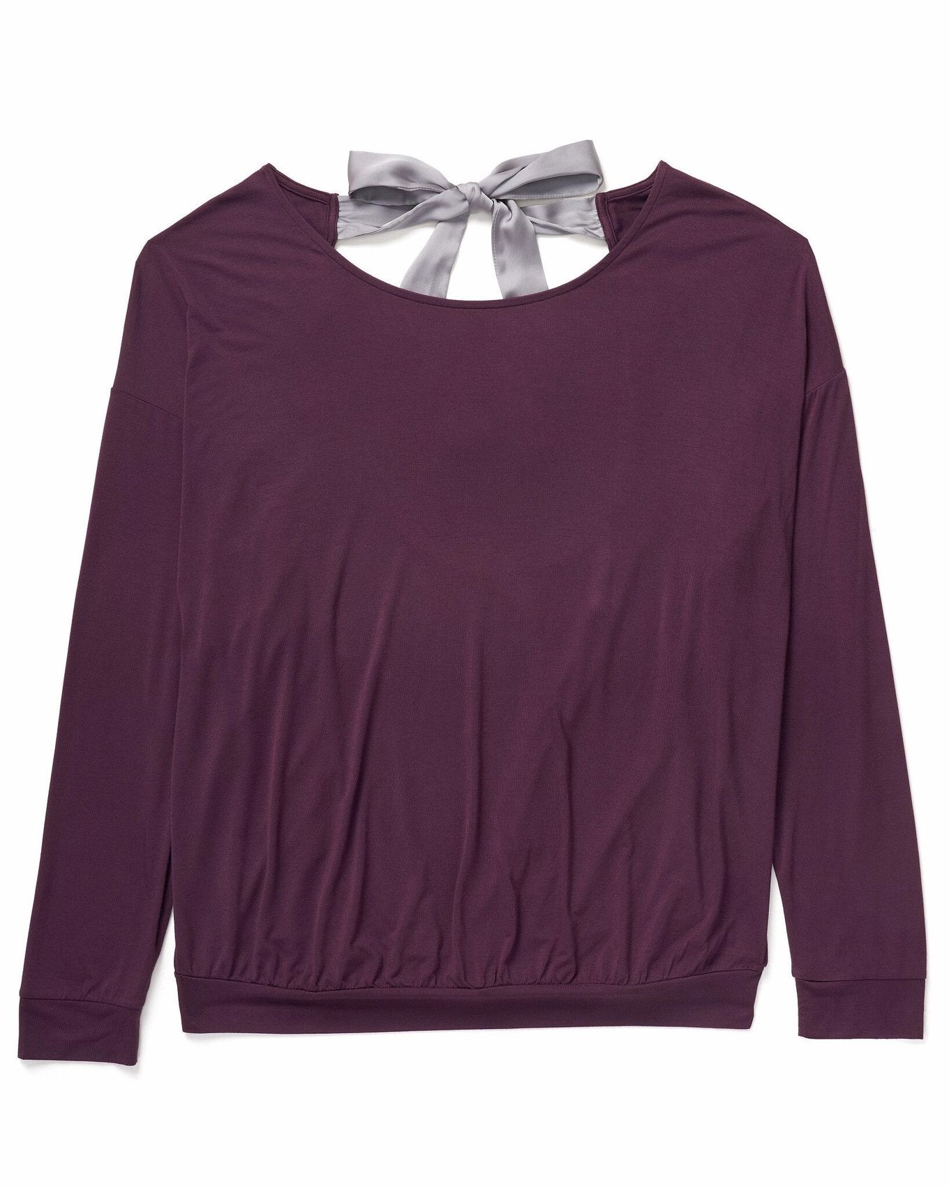 Adore Me Lyanna PJ Short Set in color Blackberry Wine and shape pj