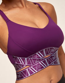 Adore Me Maven Medium-Impact Sports Bra in color Graphic AM Logo C01 and shape sports bra