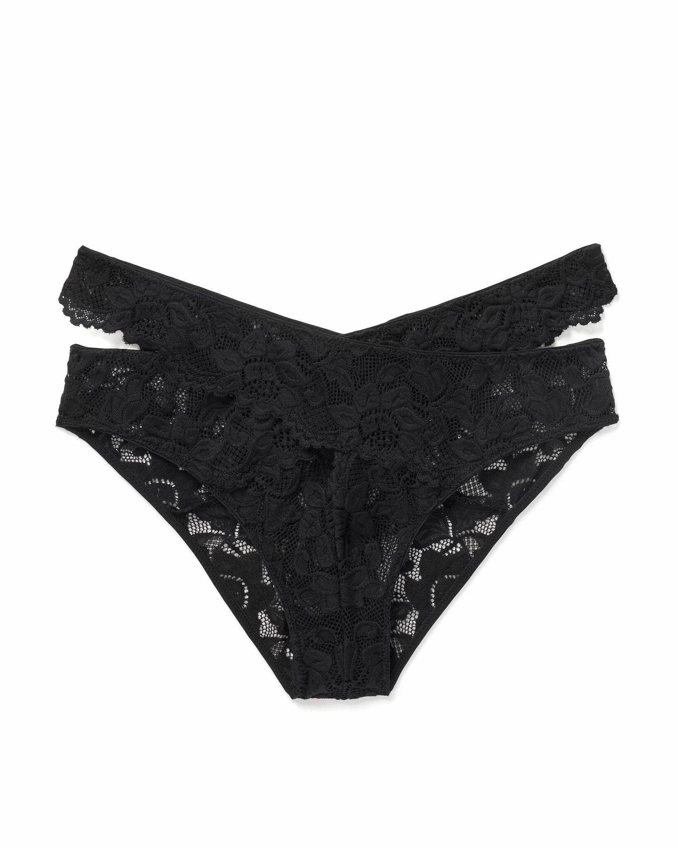 Adore Me Brenna Bikini in color Jet Black and shape bikini