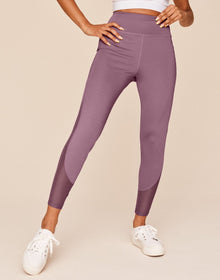 Adore Me Ava Legging Active Legging with Pockets and Mesh Details in color Walkpop_Plum Pie and shape legging