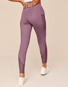 Adore Me Ava Legging Active Legging with Pockets and Mesh Details in color Walkpop_Plum Pie and shape legging